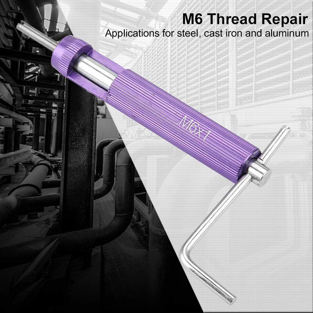 Kit Riparazione Inserti Filettati Acciaio Inox 304 M6x1.0x2D per Manutenzione Meccanica Industriale