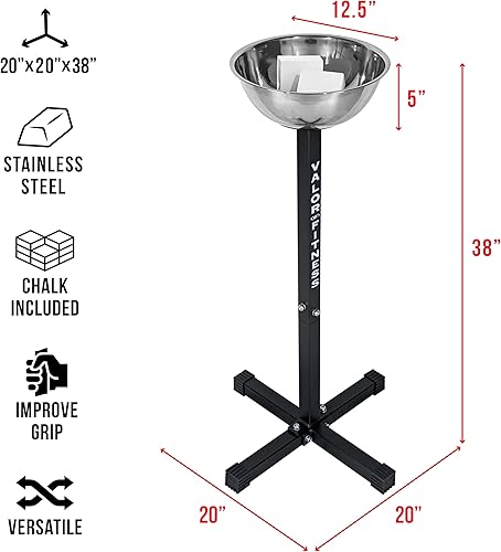 Miniatura 4 de Valor Fitness CH-1 - Estación de soporte de tiza para gimnasios domésticos o comerciales, incluyendo tiza de gimnasio CH-2 para un mejor agarre y