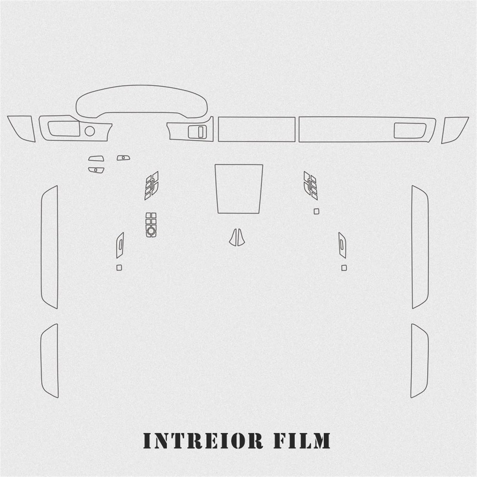 Autoschutzfolie Transparente Auto Styling Center Konsole Dashboard Innen Trim Schutz Film Aufkleber Für Porsche Für Taycan 2020(A full set of 46 PCS)