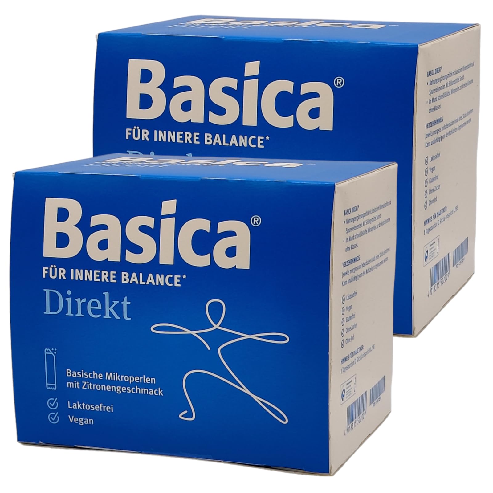 Basica Direkt 2x 80 Sticks I basische Mikroperlen zur direkten Einnahme ohne Wasser I Säure-Basen-Haushalt I Mineralstoffe und Spurenelemente I Spar-Set plus Pharma Perle give-away