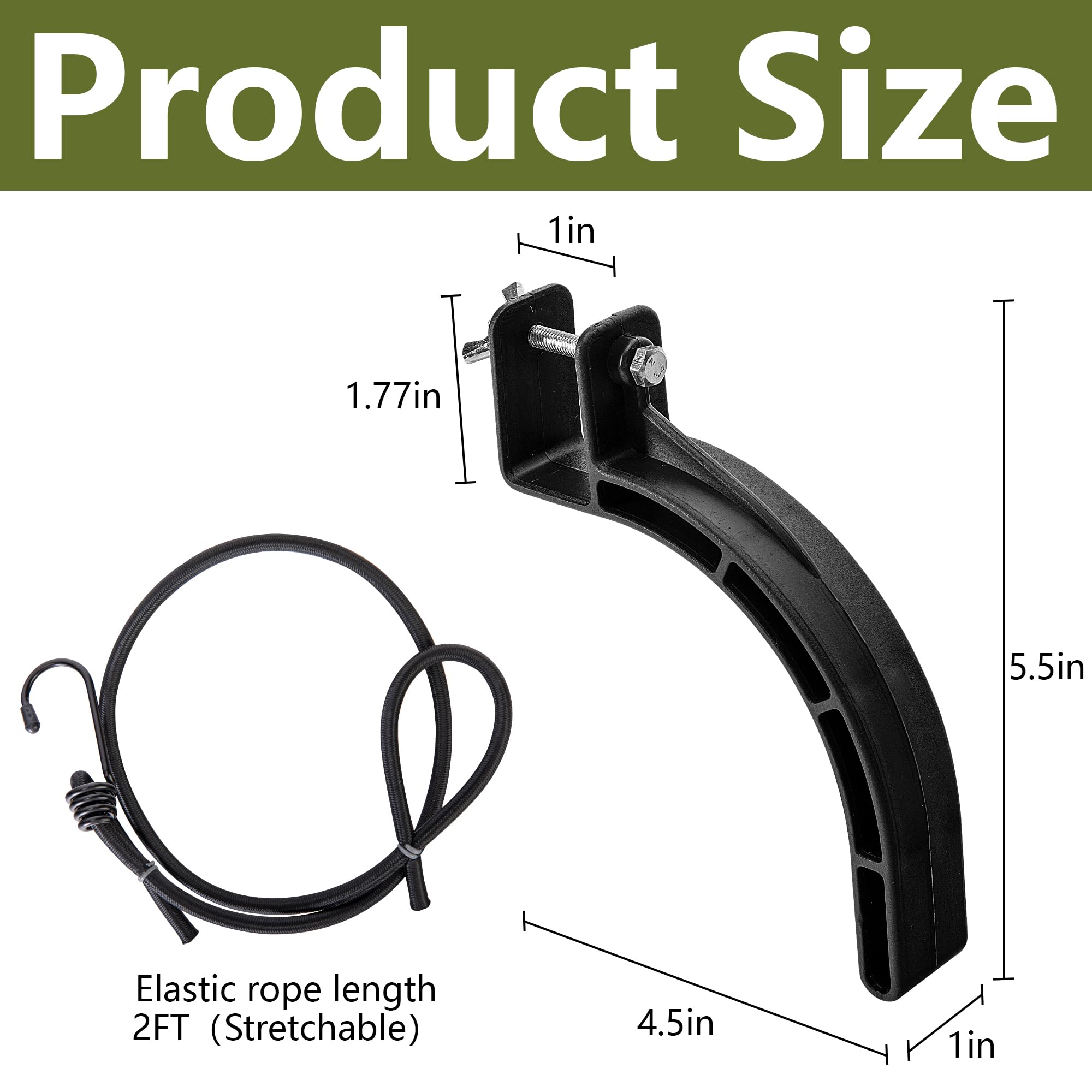 RunNico Climber Stand Accessories, Climbing Tree Stand Accessories with Elastic Rope, Fast Climb Stirrup for 1'' Square Tube Bracket Outdoor Hunting Standing Safety