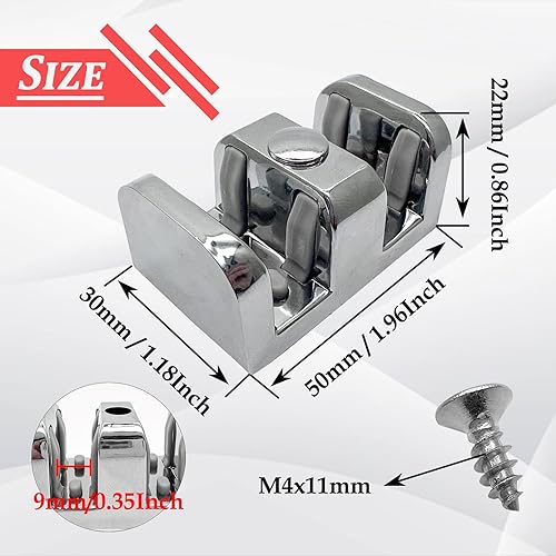 Miniatura 2 de Bloque lateral anticolisión para puerta corredera de vidrio para ducha, parachoques de puerta corrediza de ducha de vidrio con tornillos, para