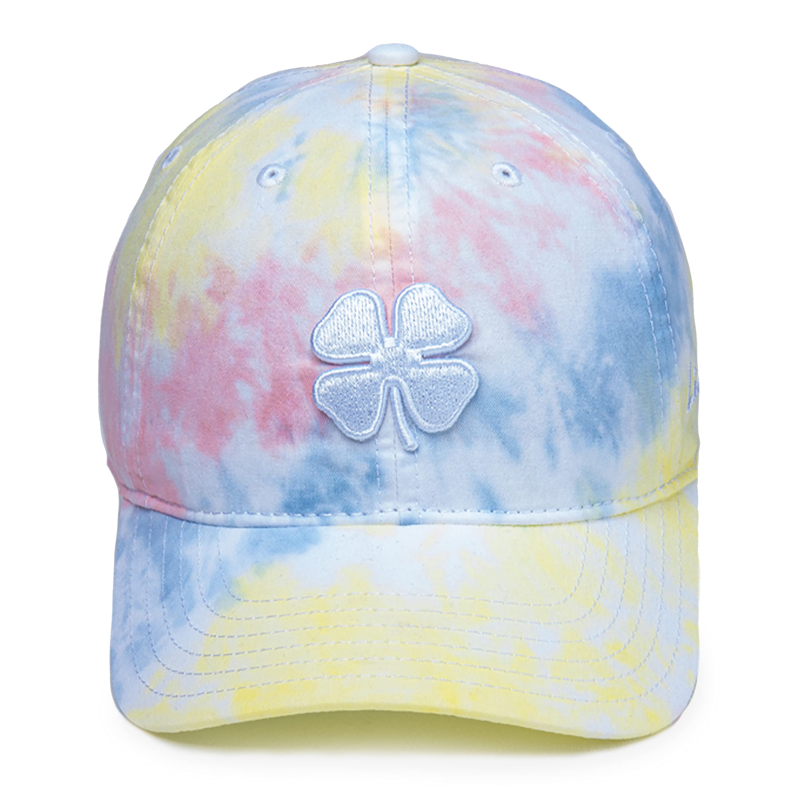 Happiness Woman's Slide Adjustable White Clover/Tie Dye Hat