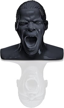 Oehlbach Kopfhörerständer Scream - Handmade Kunstharz Schwarz - kultiger Oehlbach-Kopf zur Aufbewahrung von Over- und On-Ear-Kopfhörern