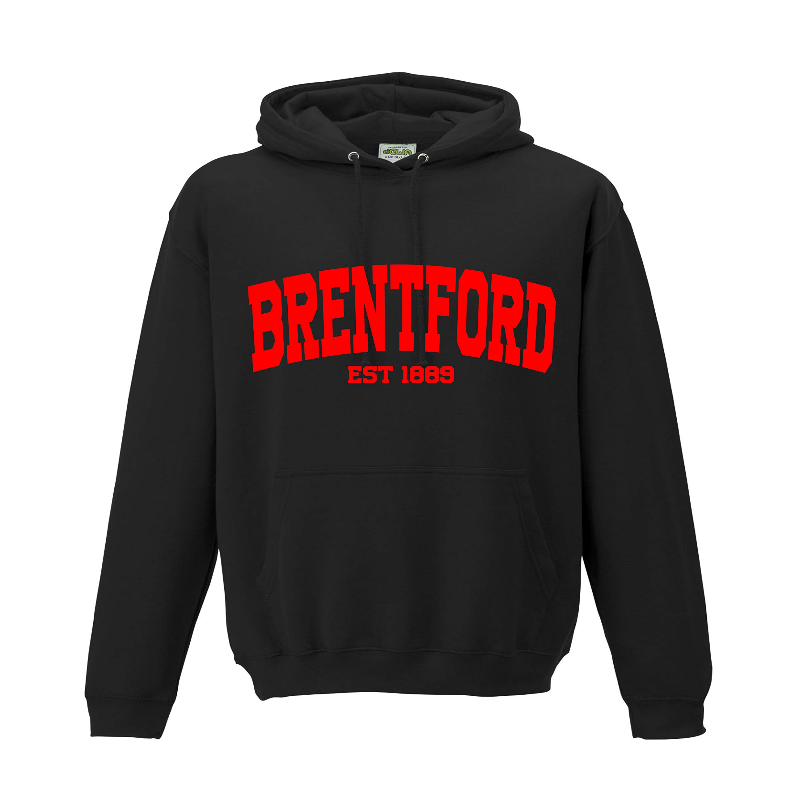 All About The Print Black Brentford Bees Established In 1889 Premium Football Hoodie Childrens Kids Top Jumper Kids Age 3-4