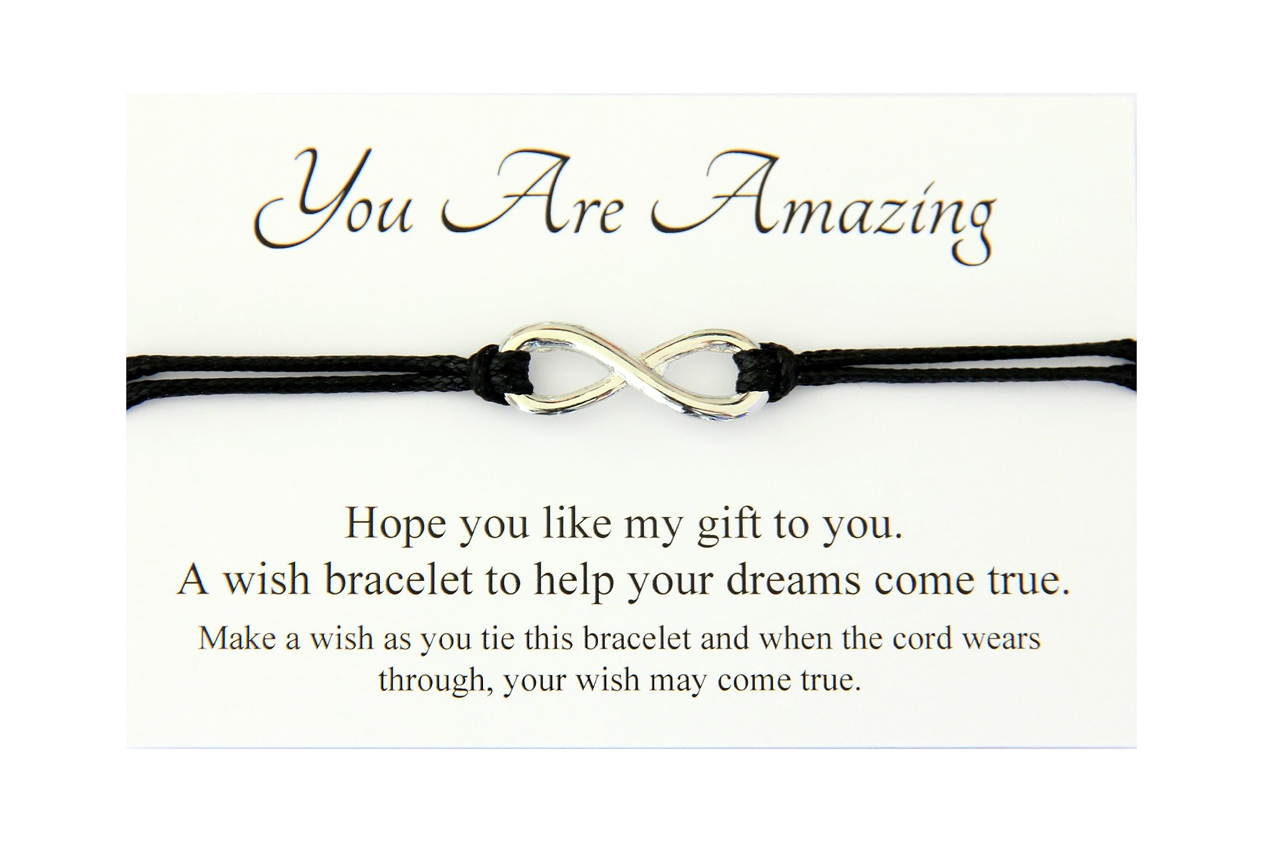 LucorYou are Amazing Gift,Infinity Wish String Bracelet,End of Year Gift,Inspirational Gifts,Gift for Friend