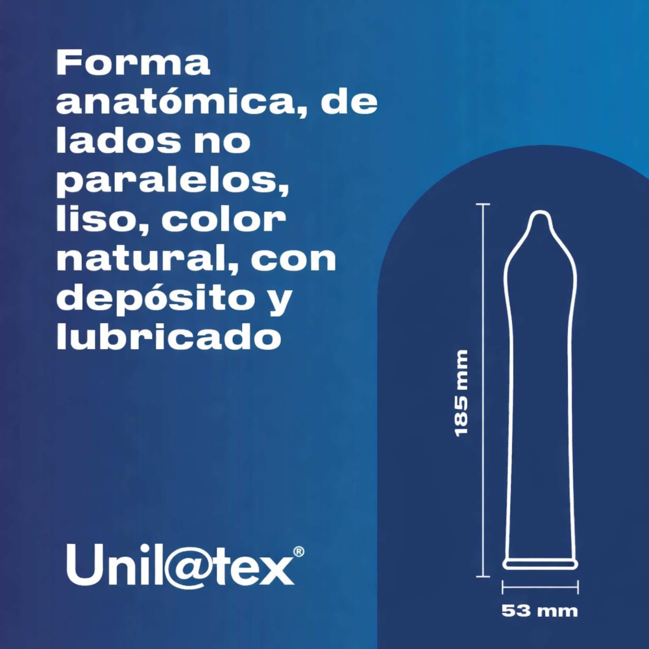 Unilatex Deluxe Quality Natural Classic Condones de Látex Natural Lubricados Tamaño Estándar 53 mm x 185 mm Ajuste Cómodo Alta Protección Testados Electrónicamente (144 Unidades) — view 5