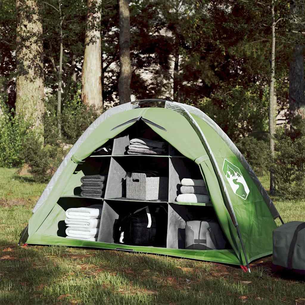 vidaXL Lagerzelt 9 Fächer Gartenzelt Unterstand Campingzelt Zelt 185T TAFT