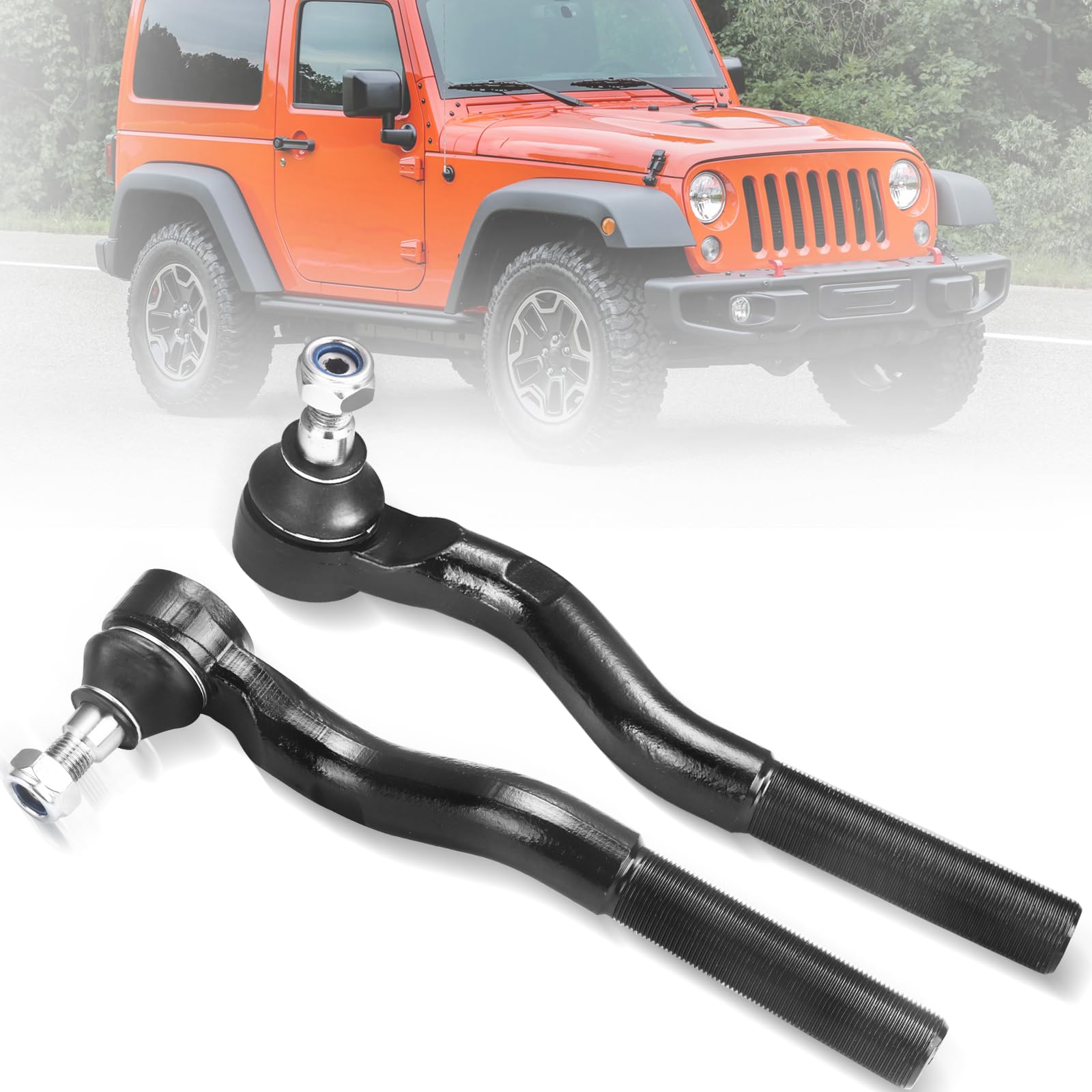 Photo 1 of 2pc ES800593 ES800594 Front Outer Tie Rod End Compatible with 2007-2017 Jeep Wrangler, 2018 Jeep Wrangler JK