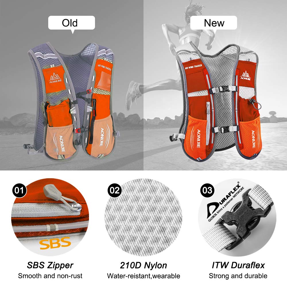 HINATAA Chaleco De Hidratación Para Correr, Mochila De Hidratación Ligera, Chaleco Funcional Para Correr Para Mujeres Y Hombres, Ciclismo, Correr, Escalada, Senderismo, Paquete De Chaleco (negro