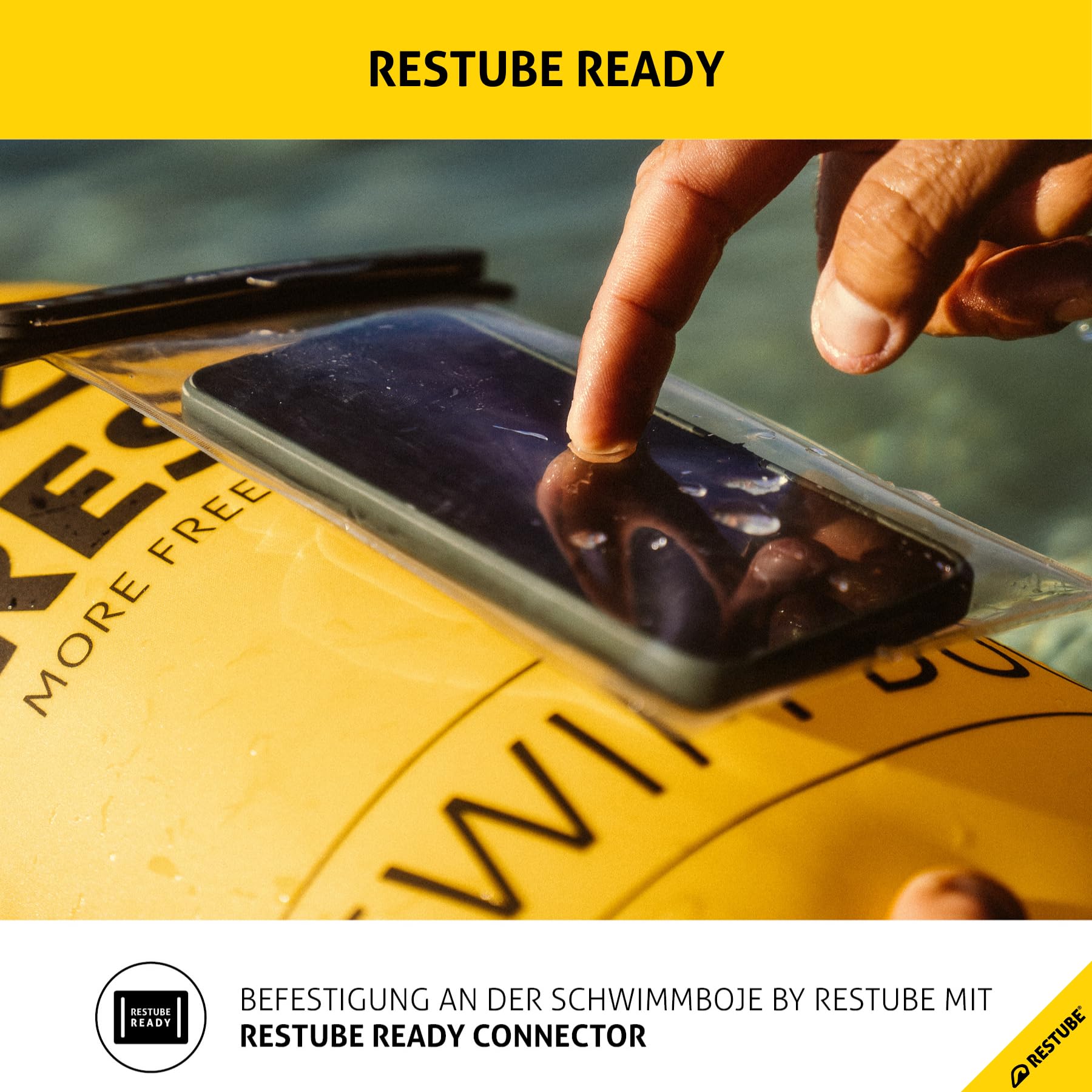 Restube wasserdichte Handyhülle, IPX8 Unterwasser Handyhülle für Schwimmen, Dry Bag Handy Lanyard Hülle für iPhone 14 13 12 11 XS XR X 8 7, Samsung S20 S10 S9, Huawei P30 P20 bis zu 6,9 Zoll