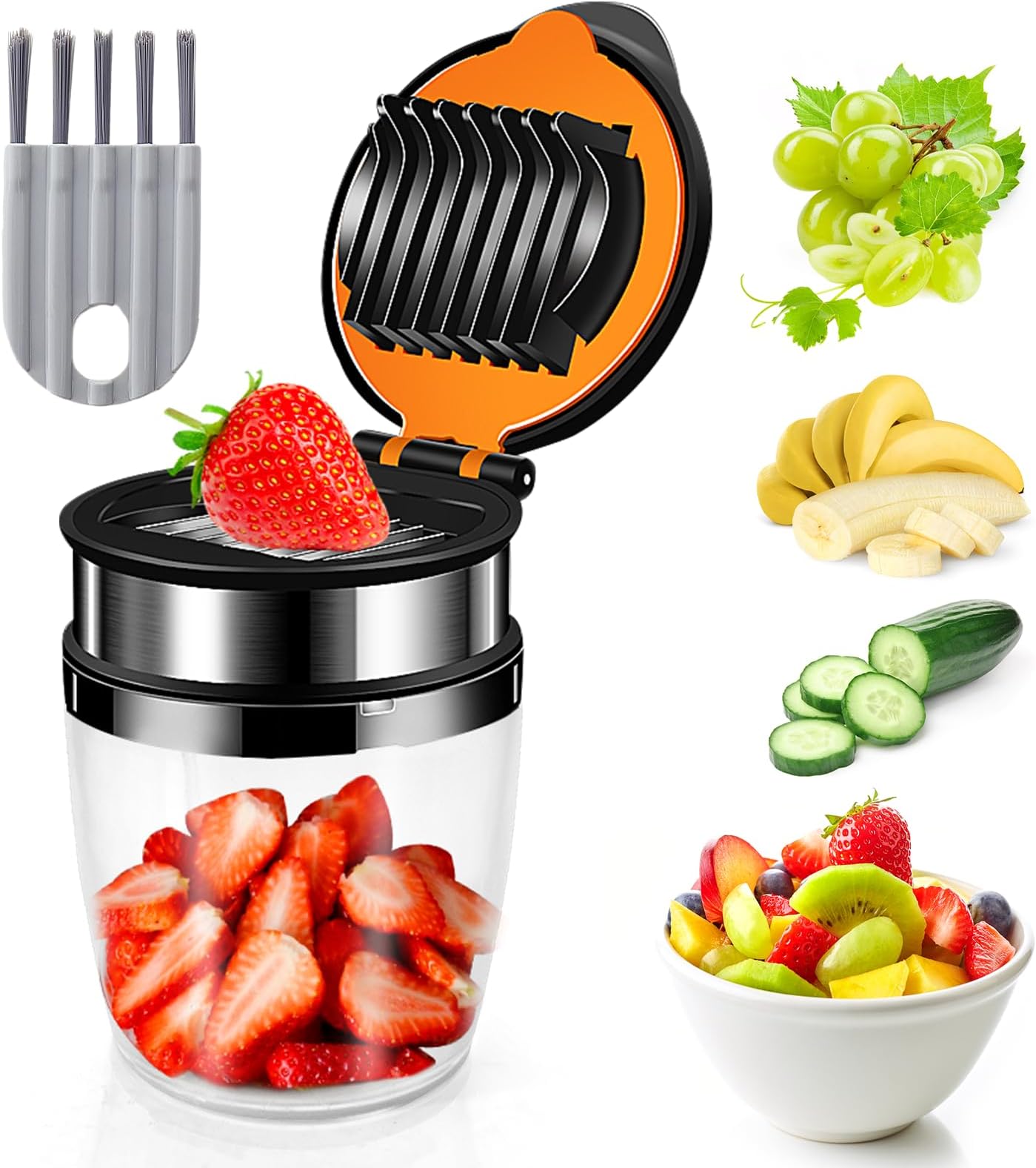 Palksky Strawberry Slicer, Egg/Banana/Grape/Mushroom/Kiwi