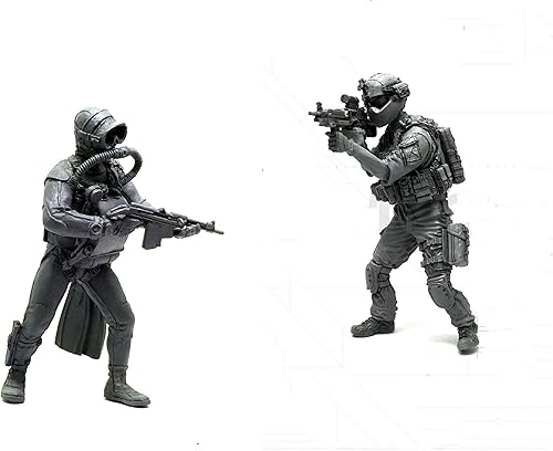 1/35 Kit de modelismo en resina de soldado comando americano (2 personas) piezas de modelismo en resina sin montar ni pintar (uQ9Y-20)