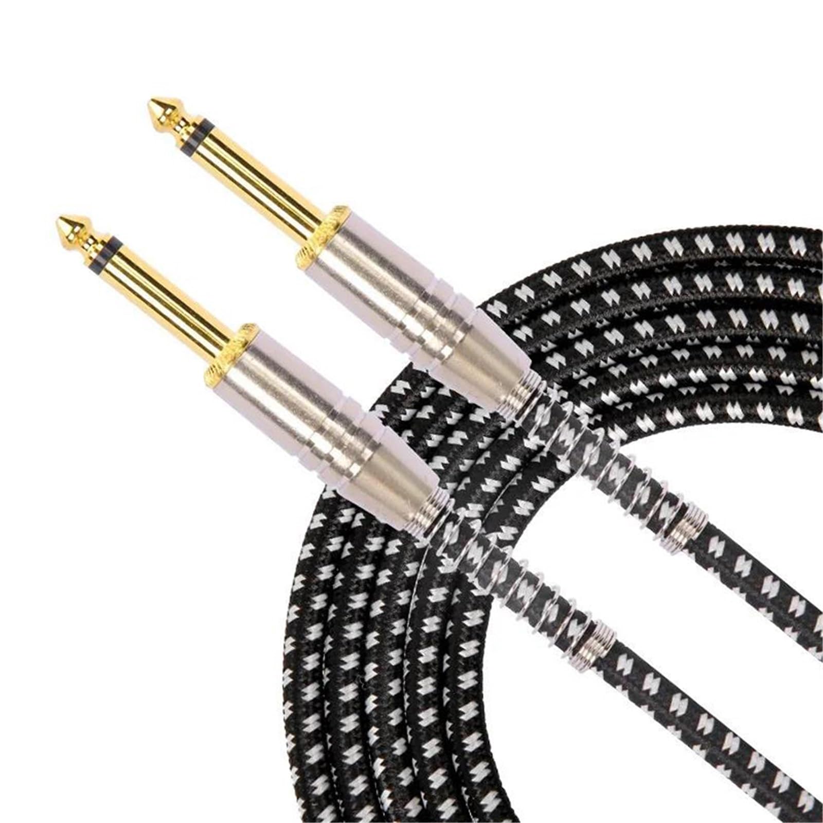 Kabel Do Gitary Pleciony Kabel Gitarowy Elektryczny 6,35/6,5 Mm Z Linią Przeciwszumową Instrumenty Muzyczne Basowe(Type 4)