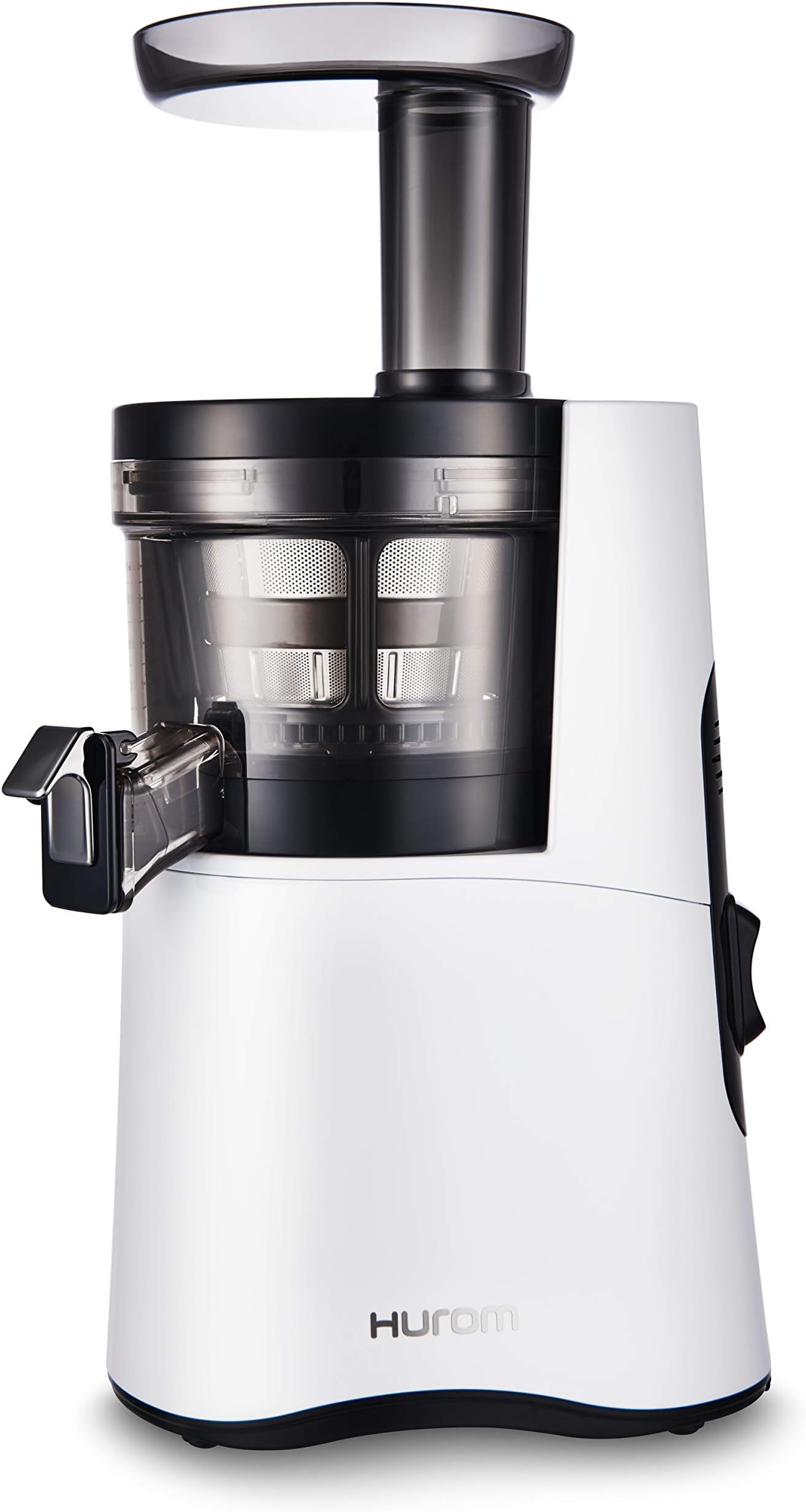 H-AA Slow Juicer, White | High Yield | Quiet 150 Watt Motor | BPA Free | 500ml (16.9oz) Chamber | Slow Squeeze | Quick & Easy Assembly | Cold Press Masticating Juicer