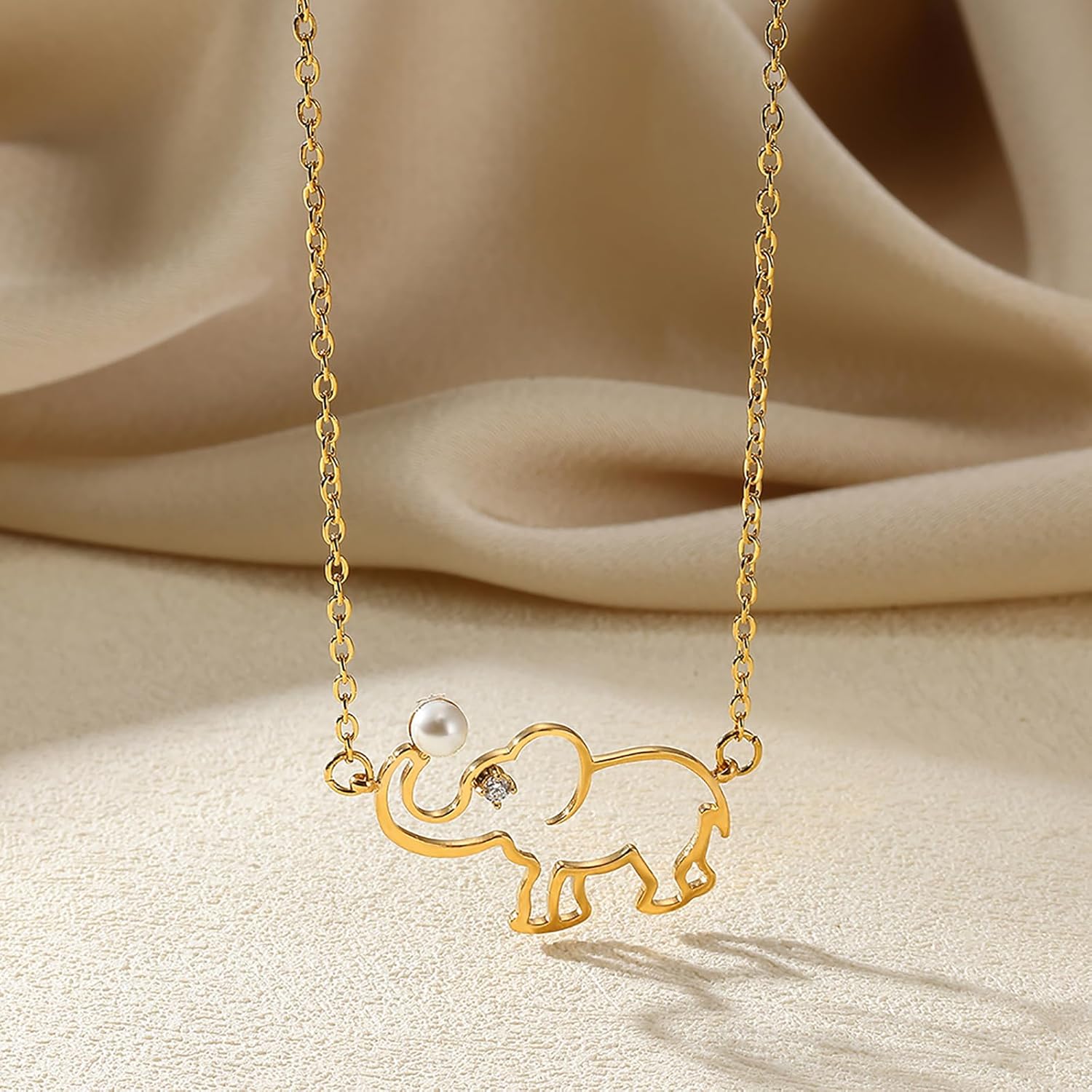 VAttract Elephant Necklace for Women Elephant Pendant Necklaces Good Luck Jewelry, Birthday Gift, Mother's Day Gift, 16 Inch - Image 2