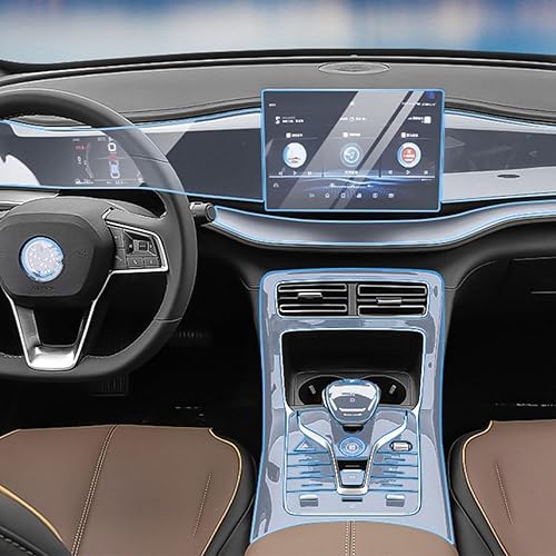 Adhesivo interior del automóvil para consola central, navegación de engranajes, pantalla táctil, película de TPU para BYD DMI EV Song Plus Pro Qin