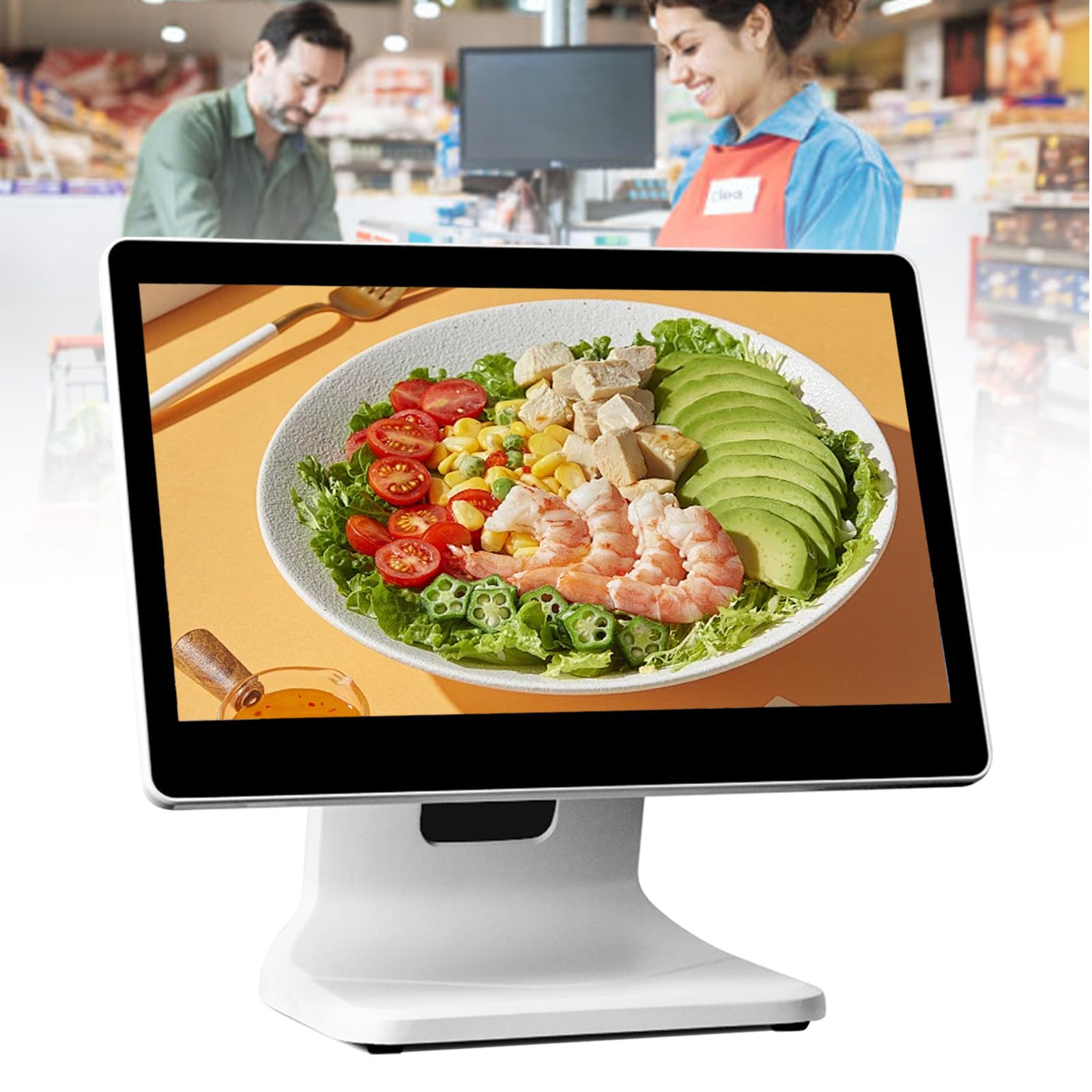 POS System, POS Cash Register with 15 Inch Touch Screen, CPU N2930, 4GB RAM, 64GB SSD, Windows 10 for Retail, Restaurant, Retail, Cafe, Club,pos,pos system