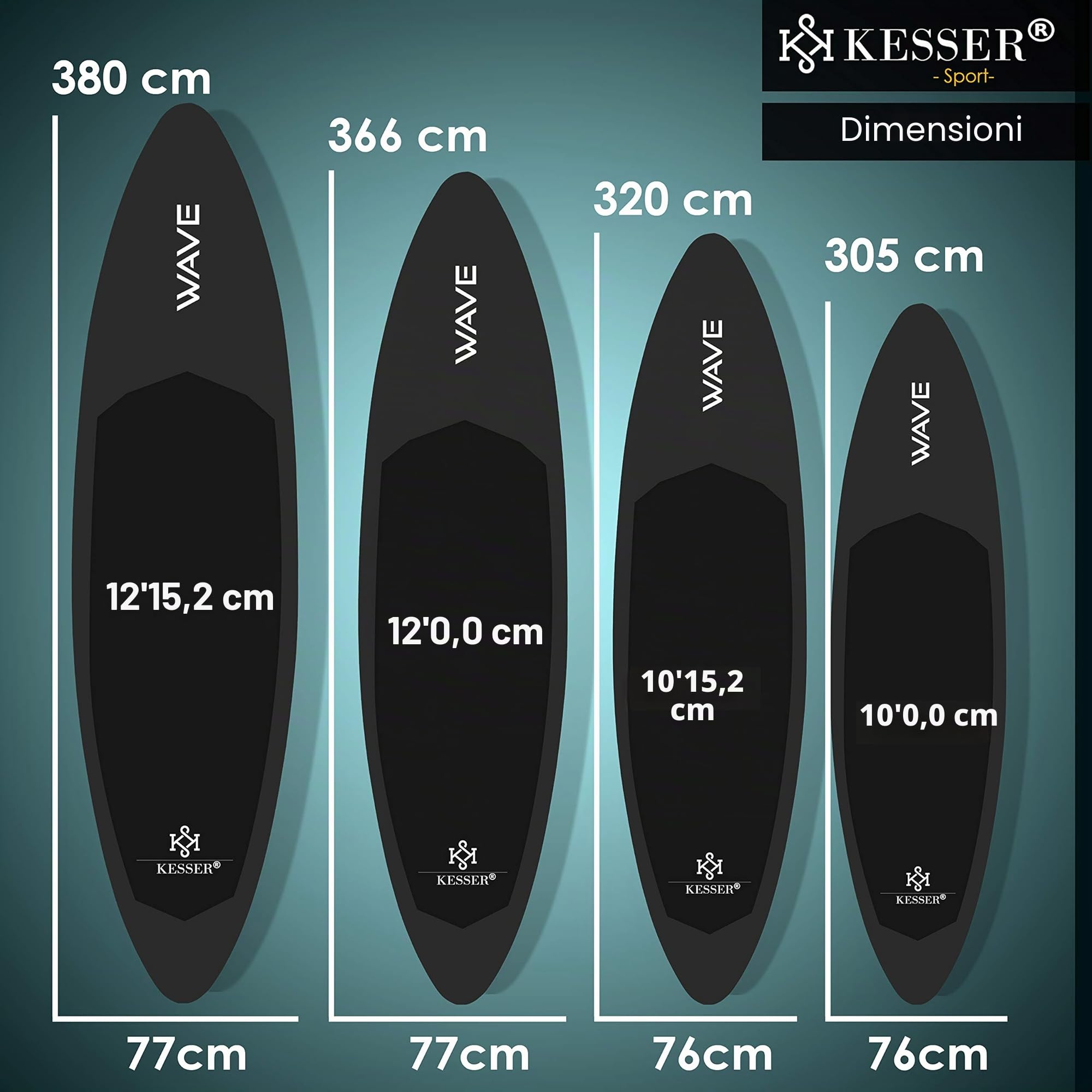 KESSER® Tavola SUP Gonfiabile Set Tavola Stand Up Paddle Tavola da Surf Premium Sport Acquatici | 6 Pollici di Spessore | Accessori Completi | 130 kg
