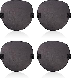 4pcs Eye Patches for Adults, Soft 3D Adjustable Lazy Eye Patches Eye Patches for Left & Right Eye for Improving Weak Vision Strabismus, Surgery Recovery Period (Gray)