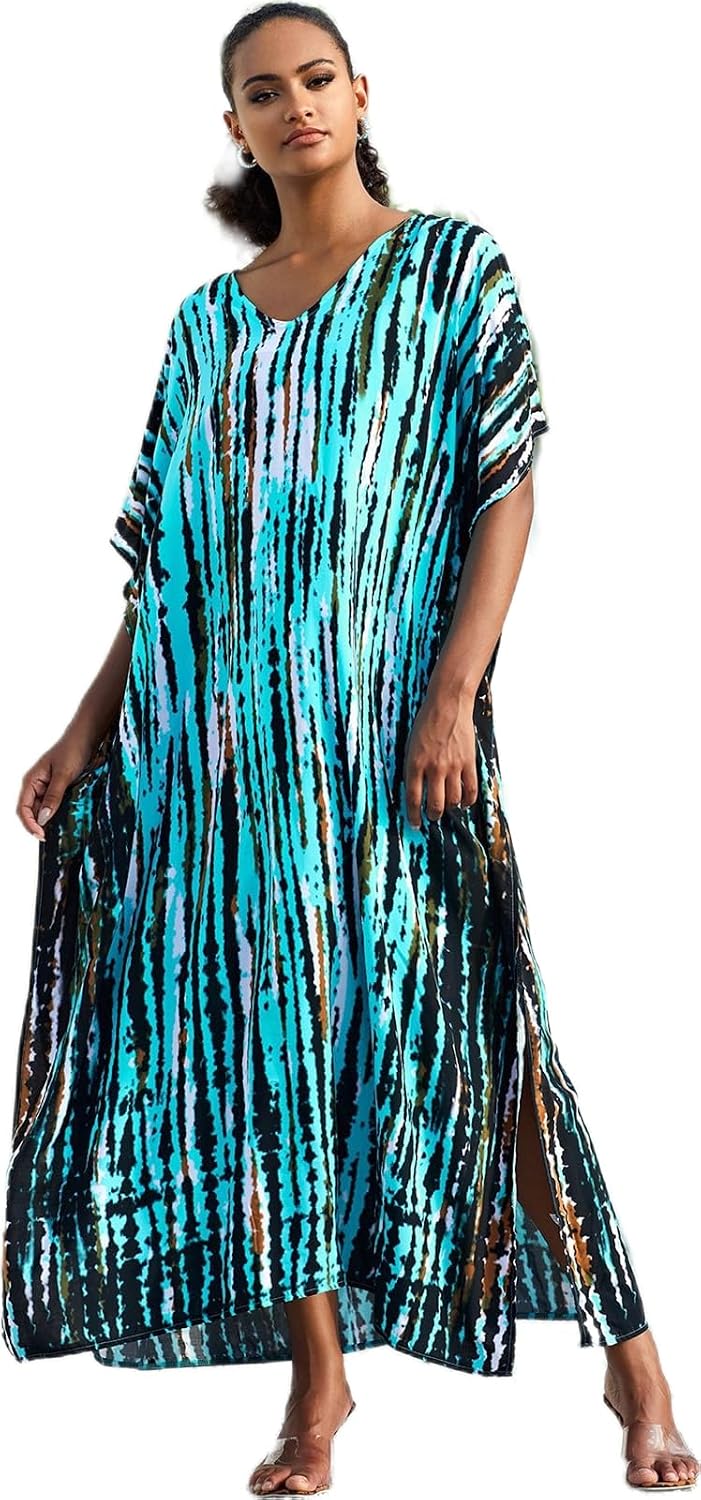 Plus Size Beach Cover Up Moomoo Nightgowns For Women Kaftan Dress For Women  - Plus Size Caftan Maxi Beach Dress Moo Moos Loungewear, Swimsuit Cover Up  For Beach, Pool Or Vacation -
