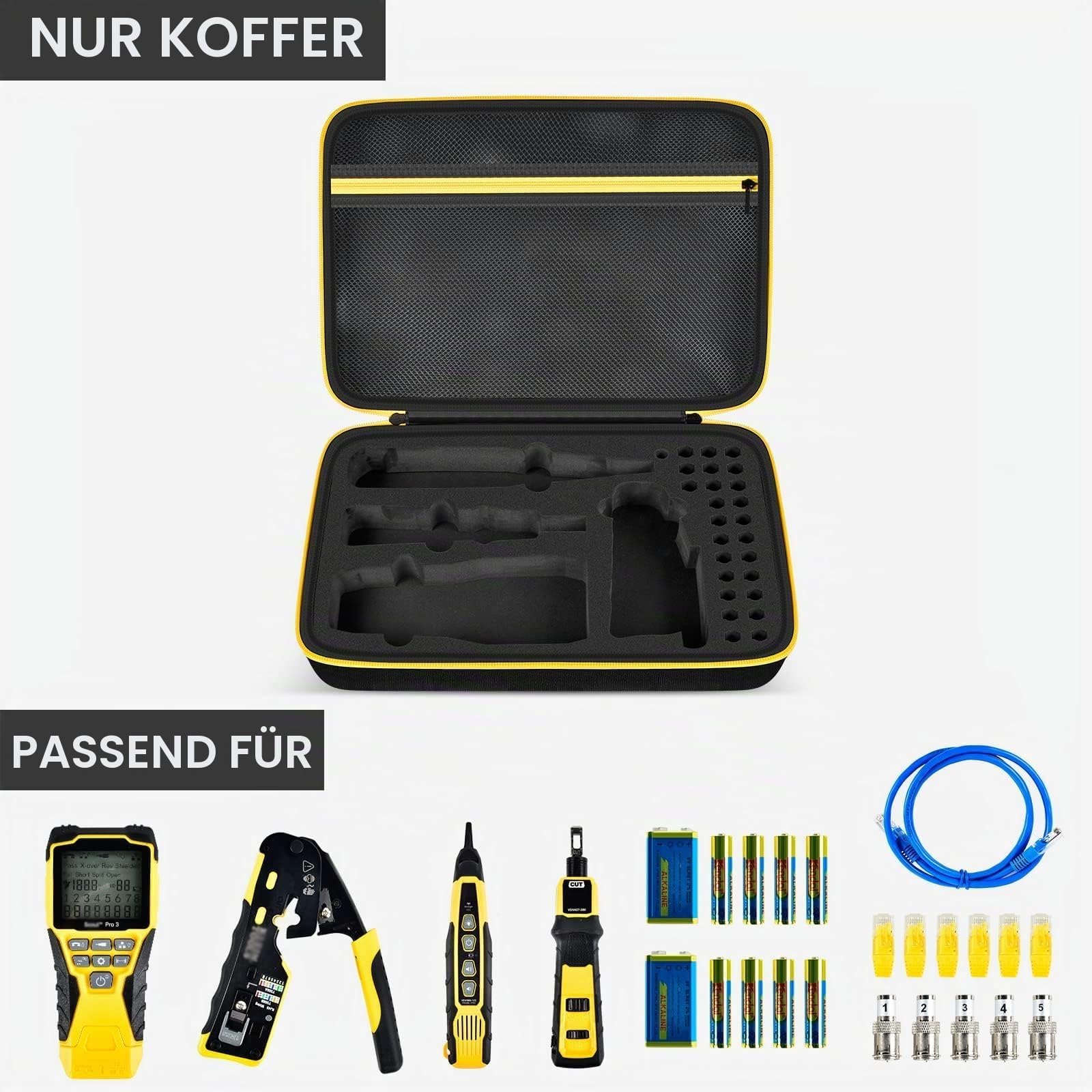 Box kompatibel mit Klein Tools VDV501-851 VDV500-123 VDV226-110 VDV427-300 Aufbewahrungsbox Transportbox für Kabeltester Scout Pro 3