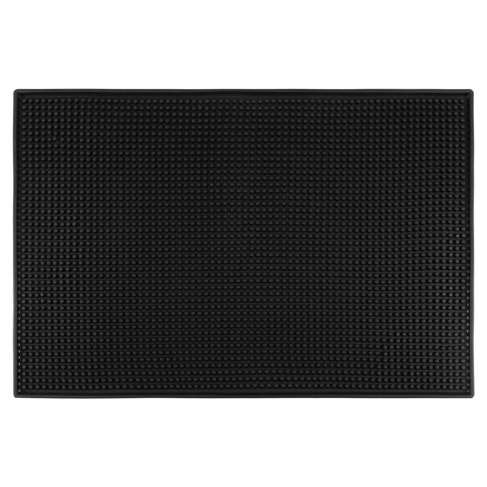 4 tappetini da bar in silicone, 15 x 30 cm, resistenti e antiscivolo, per cucina, bar, club, colore nero