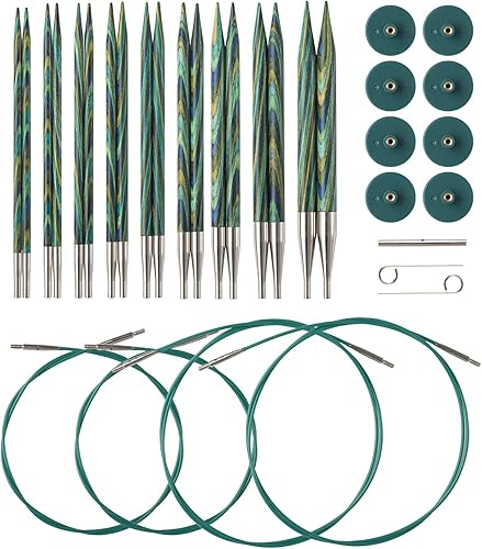 Miniatura 7 de Knit Picks Opciones Juego de agujas de tejer intercambiables de madera cuadrada - US 4-11 (Foursquare)