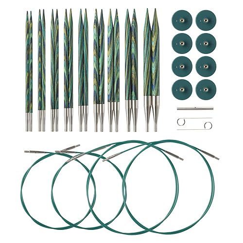 Knit Picks Options Wood Interchangeable Knitting Needle Set - US 4-11 (Caspian) - Caspian