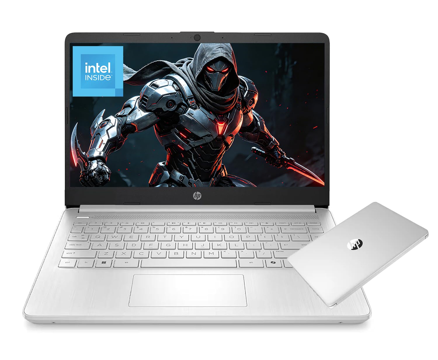 HP 14 Inch Laptop Computer, Intel Celeron N4500, 4GB RAM, 64GB eMMC, Windows 11, Snowflake White, Portable Notebook for Students, Home Office, Online Classes and Everyday Browsing White 4GB RAM