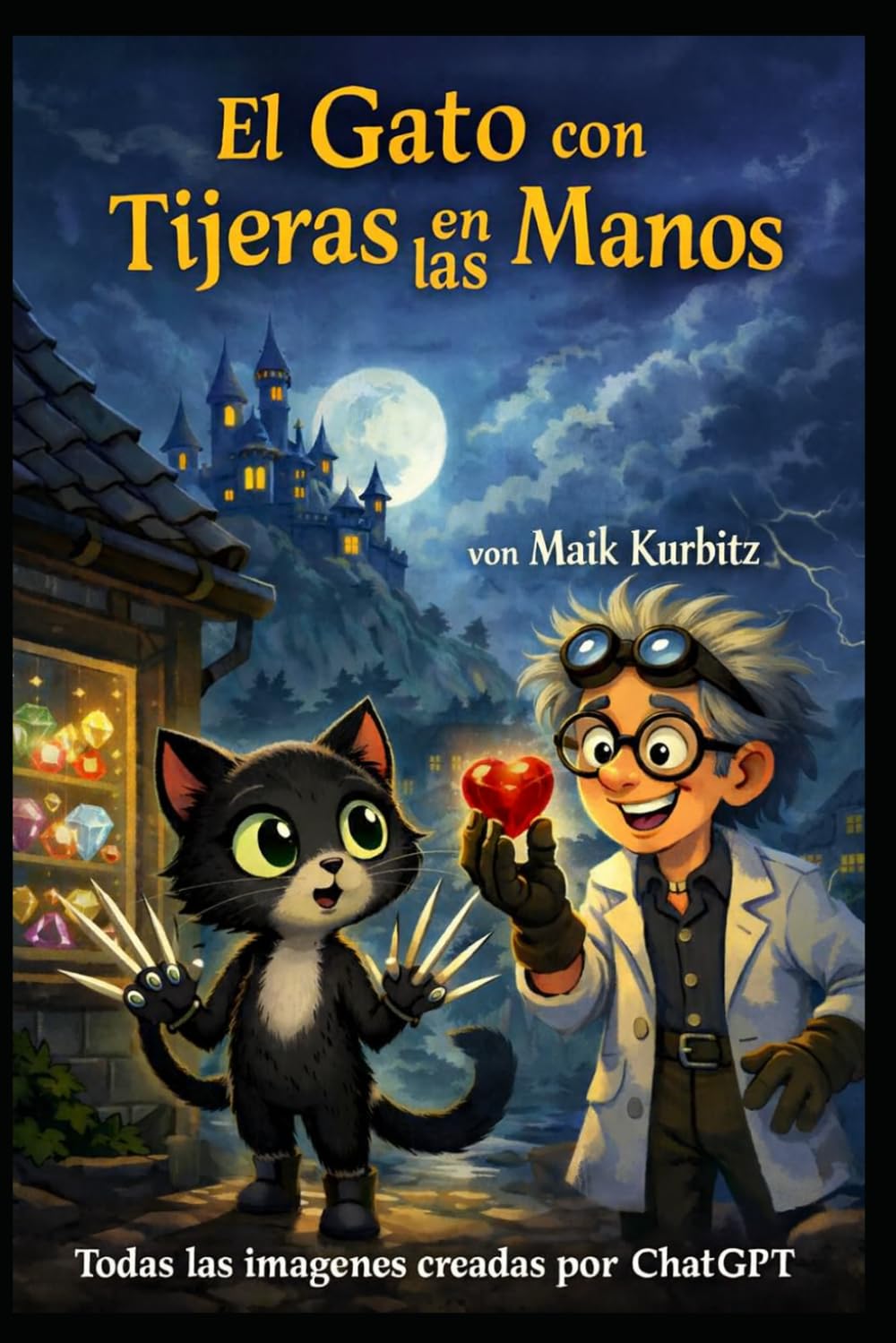La gata con las manos de tijera: La gata con manos de tijera y palillos Una aventura mágica.
