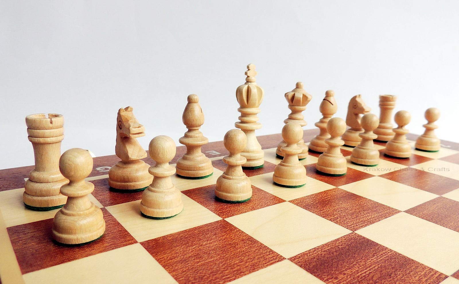 Master of Chess Echiquier Bois Olympique 35 cm - Tournoi Jeu D'échecs - Fait Main Jeu Echec - Echecs en Bois Pliable - Jeux D'echec pour Enfants et Adultes