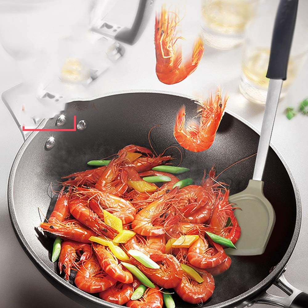 Spatule en Silicone, Spatule Spéciale pour Poêle Antiadhésive, Résistante Aux Hautes Températures, Spatule pour Poêle À Frire Domestique