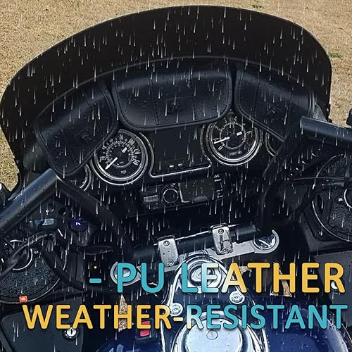 Miniatura 4 de FOVPLUE Bolsa para Parabrisas, Bolsa de Carenado Batwing de Tres Bolsillos para Harley Electra Glide Street Glide Trike FLHTCUI FLHTCUTG FLHXXX