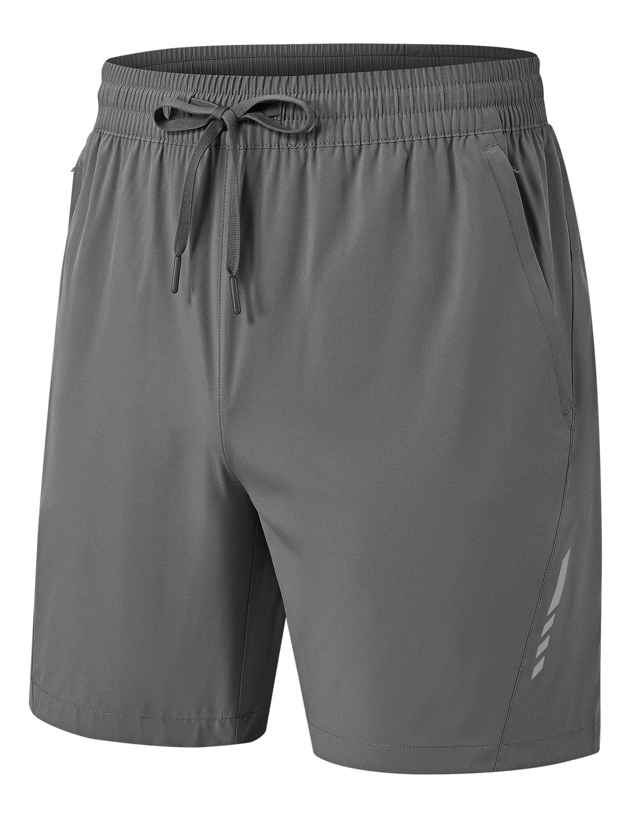 YSENTO Herren Sport Shorts Sporthose Laufhose Schnell Trocknend Kurze Hose Outdoor Laufshorts mit Reißverschlusstasch