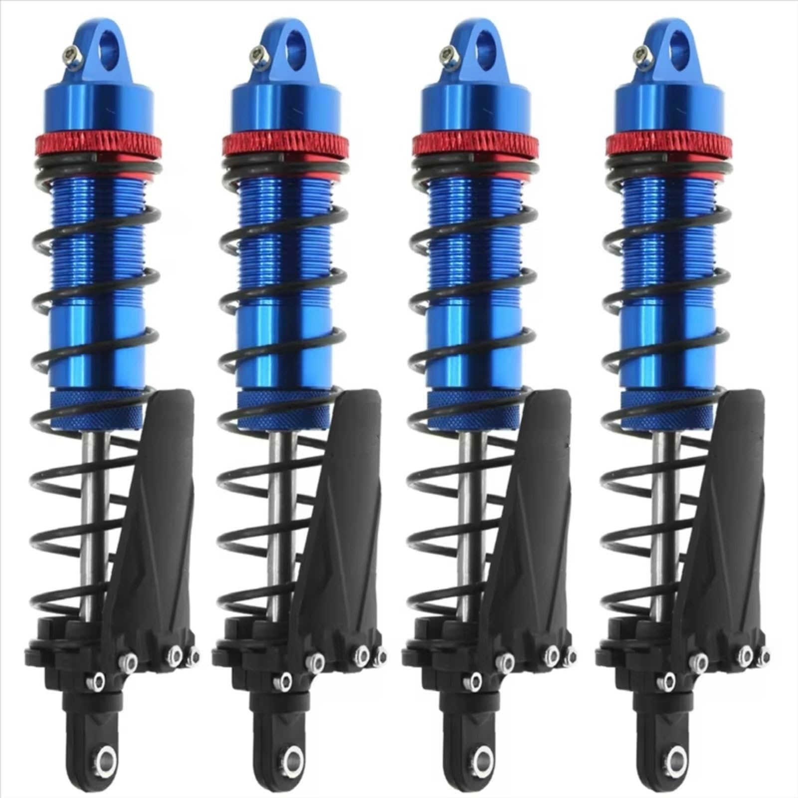 Stoßdämpfer für RC Cars Für Axial Für SCX10 AXI03007 RBX10 D90 Für TRX4 1/10 RC Crawler Autoteile 4PCS Metall 120Mm Stoßdämpfer Öldämpfer(Blue)
