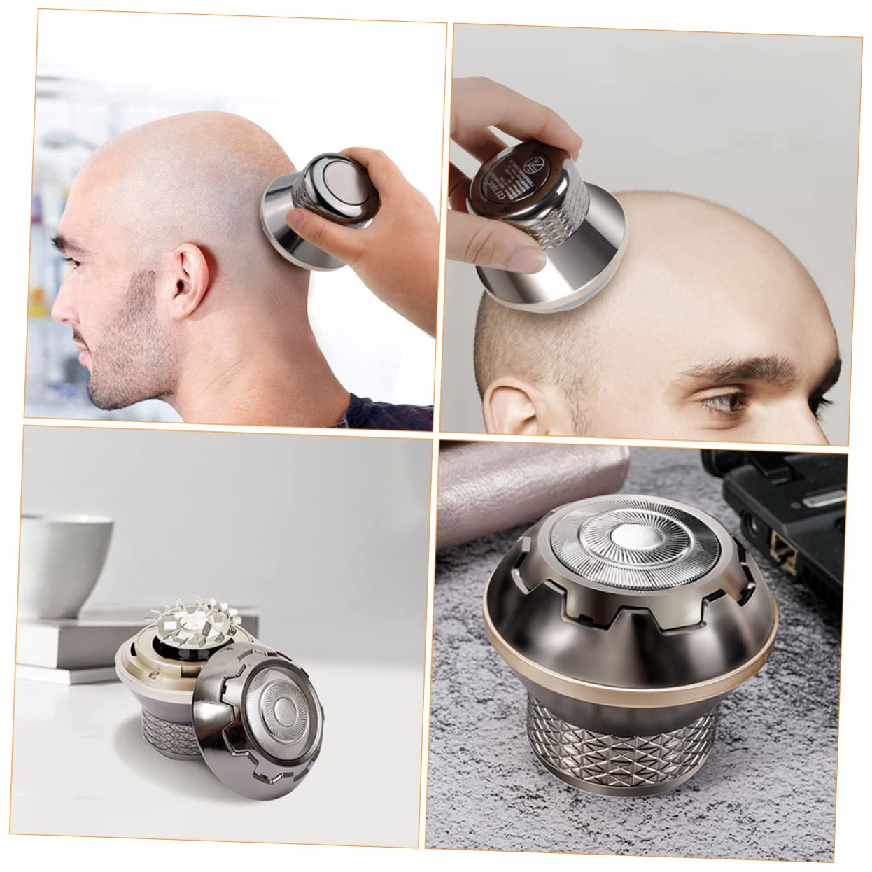 Healeved 1 Set Cordless Trimmer for Men Mens Beard Clipper Hair Removal Machine Haircut Set Grey To Rotate Cosmetic Stainless Steel