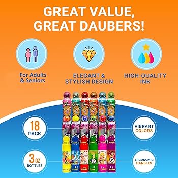 Amazon.com : Lucky Lady Bingo Daubers Made with Dab-O-Ink