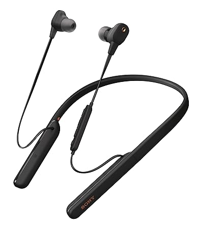 Sony WI-1000XM2 Industry Leading Noise Canceling Wireless Behind-Neck in Ear Headset/Headphones with mic for phone call with Alexa Voice Control, Black
