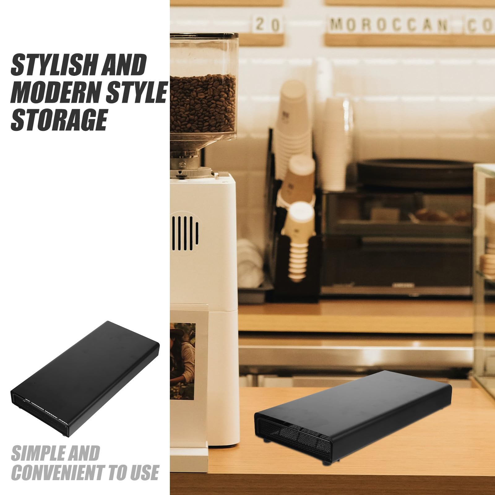 ULTECHNOVO Portacialde Nero Organizer Capsule Compatibile con Diverse Marche e Facile da per Cucina e