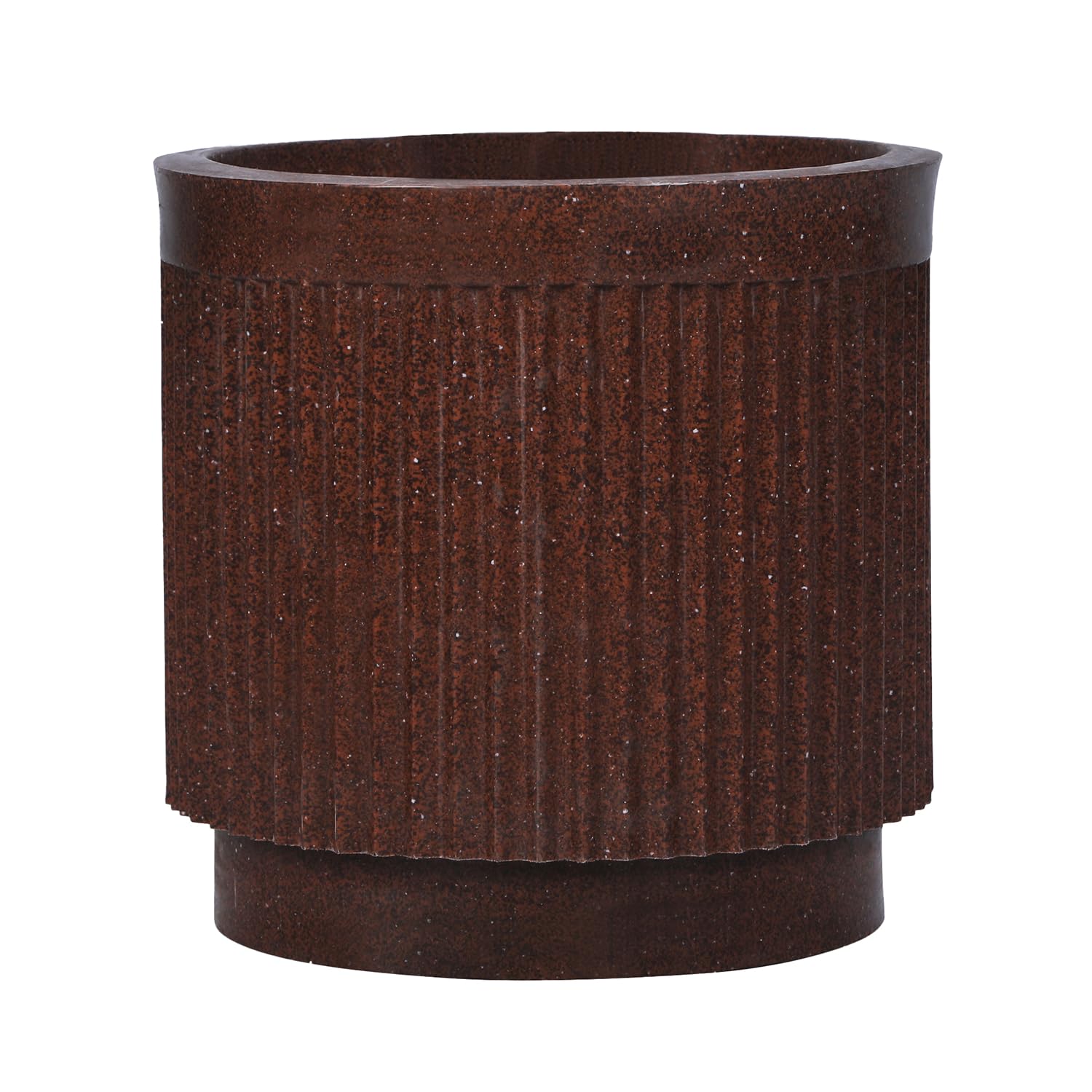 Bonkaso 10 Inch Tokyo Plant Pot for Indoor & Outdoor Use | Lightweight Durable Polymer Flower Pot Gamla | UV & Weather Resistant Planter for Living Room, Balcony, Terrace & Garden (Antique Brown)-image-19