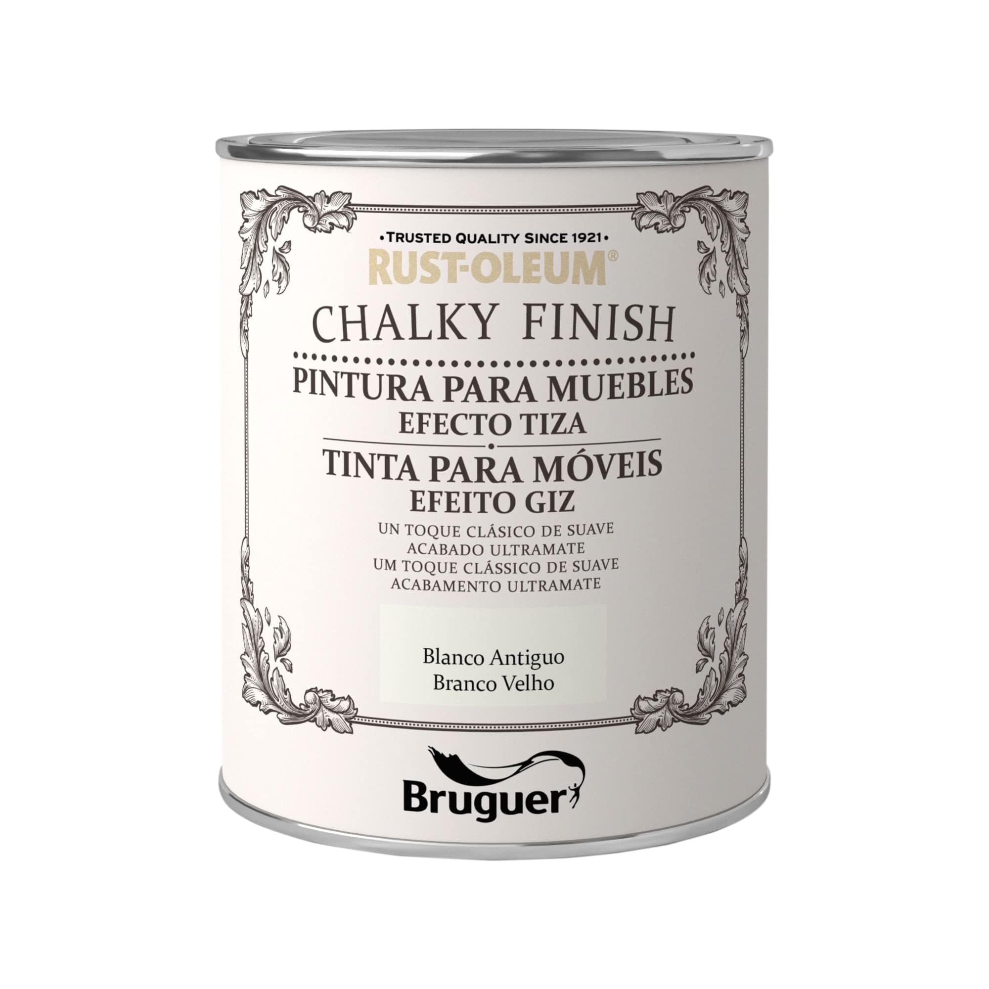 Rust-Oleum Bruguer Chalky Finish pintura para muebles Blanco Antiguo 750ml