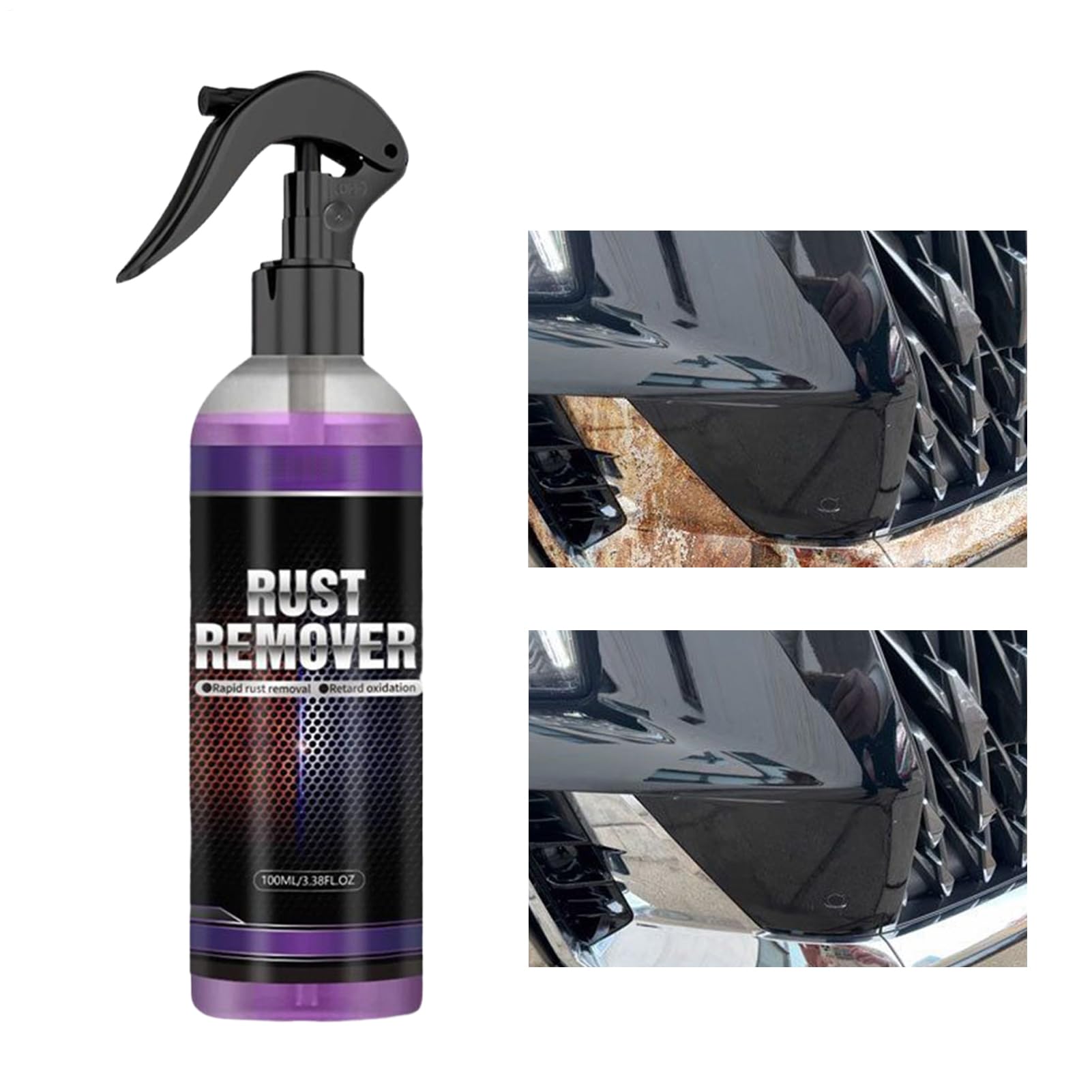 Rust Dissolver for Metal - Gentle Long-Lasting Auto Removal Spray,Automotive Rust Remover - for Beginners Family Automotive Interior Truck SUVs Indoor Outdoor Garage