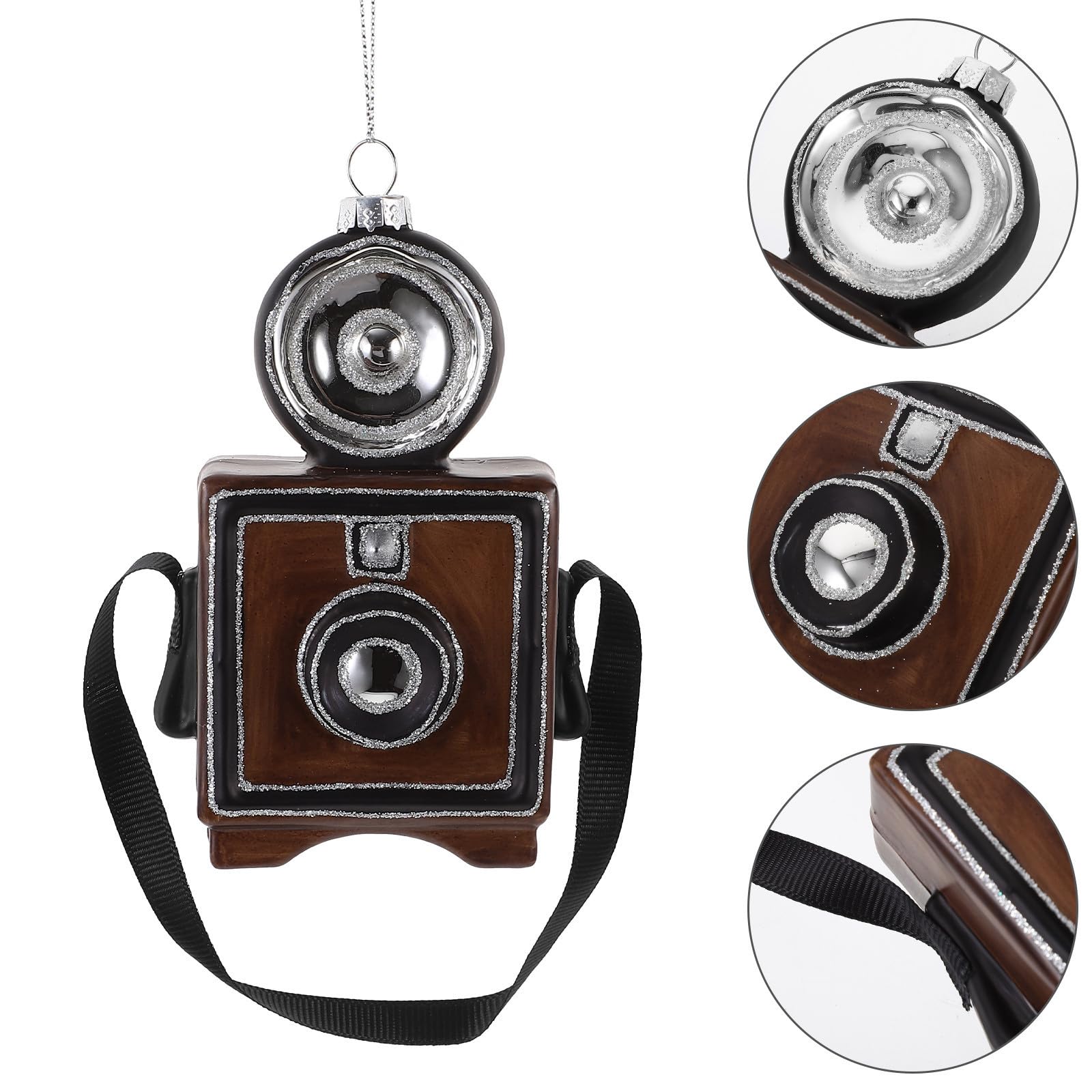 TOYANDONA 3 Stück Retro Kamera Anhänger aus PVC für Weihnachtsbaum und | Vintage Stil, Detailreiche Gestaltung, Einzigartiges Design, für Fotografie Liebhaber, Festliche Deko