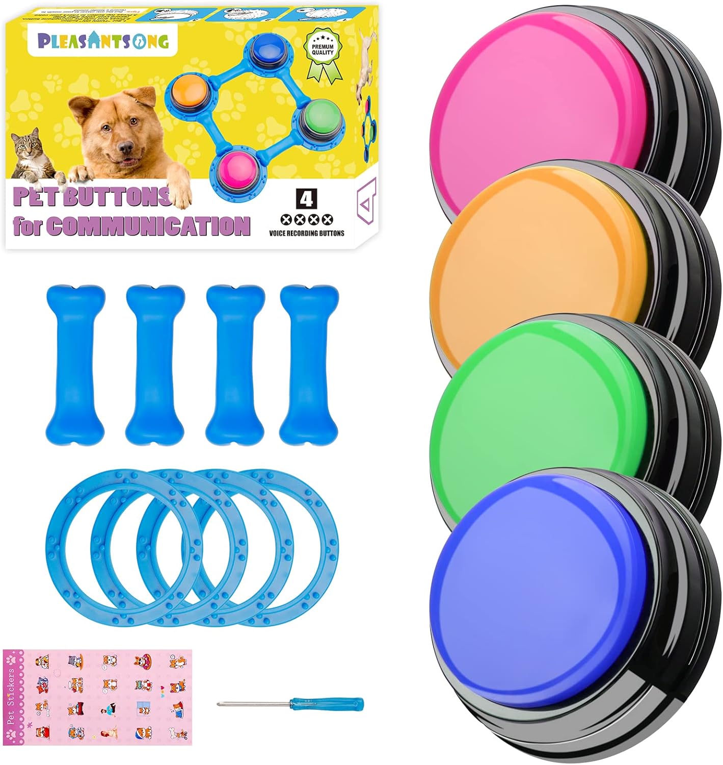 RANSANX Recordable Button for Dogs, Talking Dog Buttons