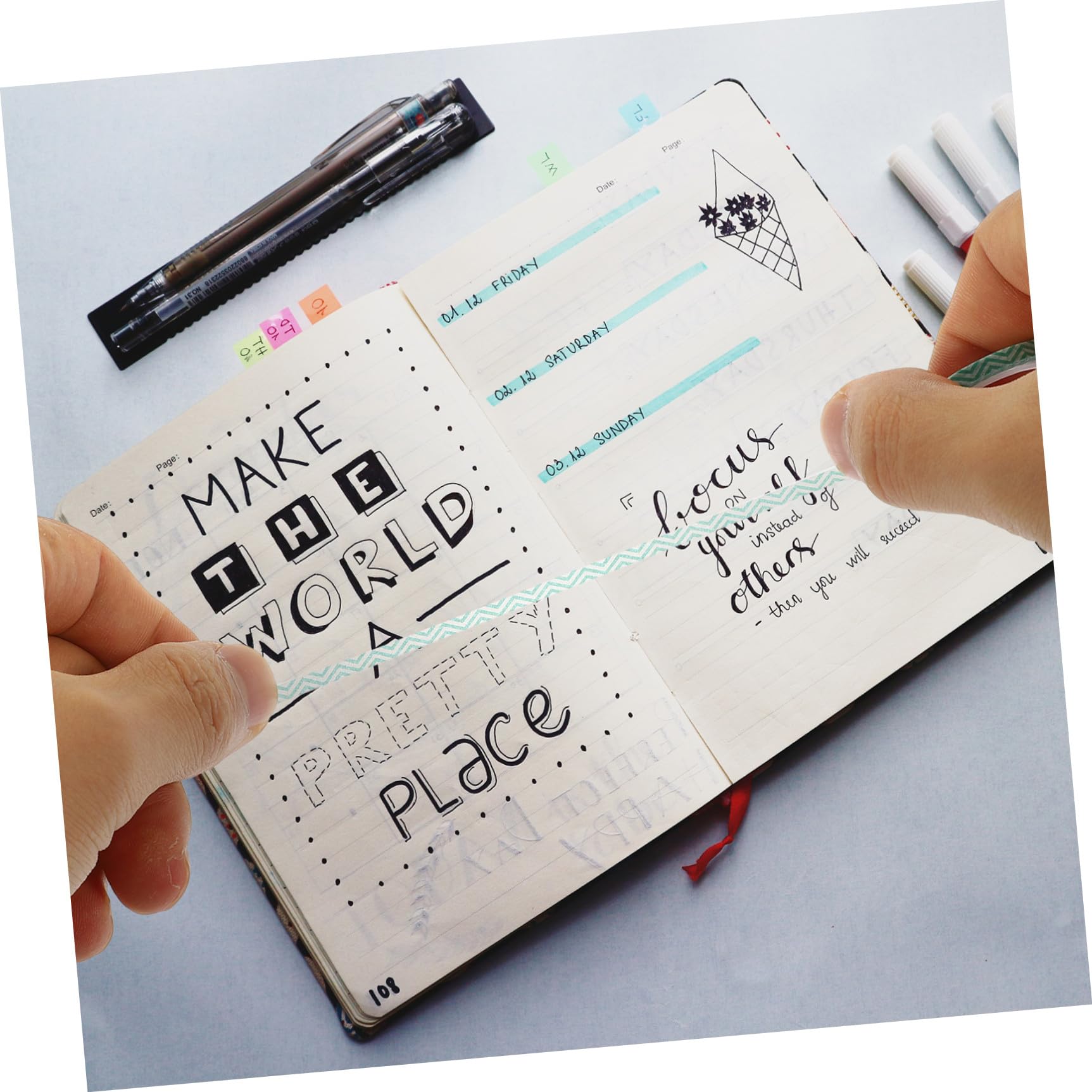 STOBOK 4 Sätze Washi-tape Streifen Dekoration Sammelalbum Farbig Doppelseitiges Klebeband Dünn Milchband Handbuch Dekore Diy-bänder Japanisches Papier 48 Rollen * 4