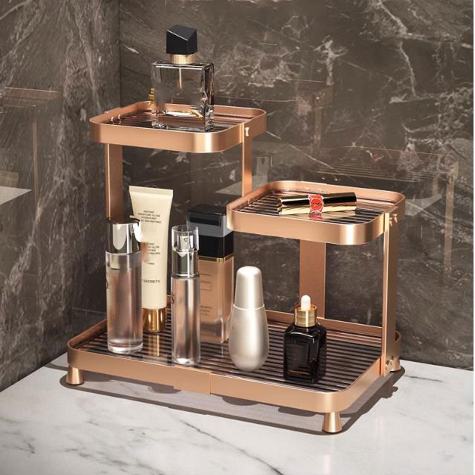 Maquillage portatif Étagère à cosmétiques de Toilette