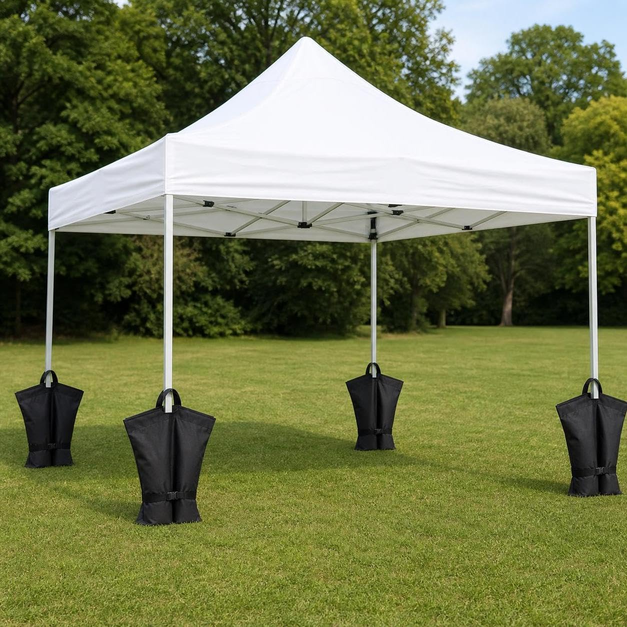 para Carpas y Cenadores, Bolsa para Toldo y Sombrilla, para Mercado, Saco de Arena de fijación para Tienda de campaña, tamaño Mediano, Doble Tubo, Capacidad para 14 kg, 4 Unidades