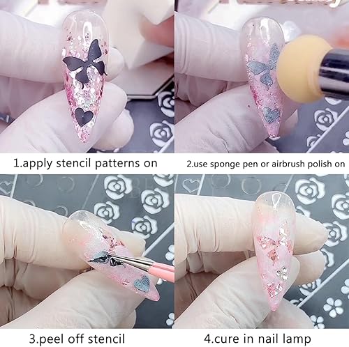 Miniatura 7 de 6 hojas de calcomanías para arte de uñas, diseño francés, diseño francés, guías de uñas huecas, suministros para mujeres, decoración de manicura,