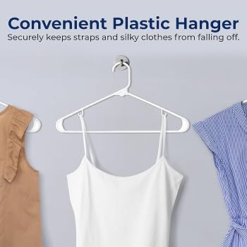 Amazon.co.jp: Serene Life ホワイトスタンダードプラスチックハンガー